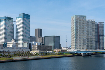 東京　晴海運河の風景