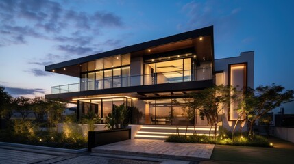 Obraz premium Modern house design. Generative AI