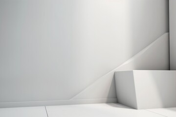 floor mockup interior wall shape light background minimal indoor room template modern. Generative AI.