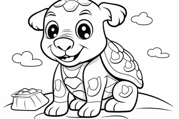 Obraz na płótnie Canvas coloring illustration book for kids 