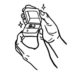 hands holding a ring