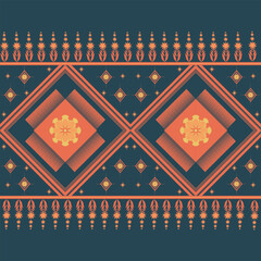 Geometric ethnic pattern asia design for carpet, clothing, fabric, batik, knitwear, embroidery, Ikkat, pixel pattern.
