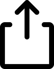 simple upload button icon illustration in outline style used for web purposes, user interface, apps, and more