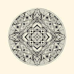Vector-free mandala template - draw and simple style good for background or ornament.