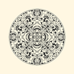 Vector-free mandala template - draw and simple style good for background or ornament.
