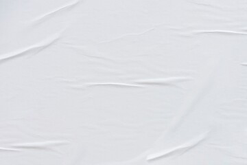 Wet White crinkled paper texture background
