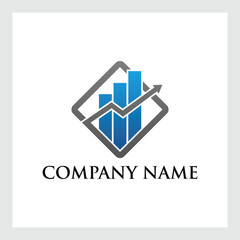 Simple illustration logo for financial company.