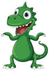 Obraz na płótnie Canvas Adorable Little Dinosaur Monster Character