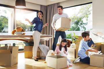 Moving, box and help with family in new house for property, investment and renting. Future,...