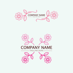 Flower logo. The circular logo. Logo of the flower. Stylized flower. Petals. Simple logo. The brand name emblem logo. Mandala. Logo boutique. Logotype for beauty. Logo for flower shop.