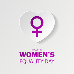 National Women's Equality Day August 26 Background Vector Illustration