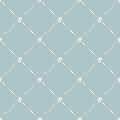 Geometric dotted blue and white pattern. Seamless abstract modern texture for wallpapers and backgrounds