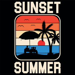 Fototapeta premium Summer T-Shirt Design or summer Design illustration 