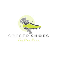 soccer shoes vector illustration logo