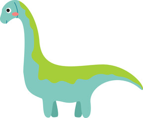 Cute Green Diplodocus