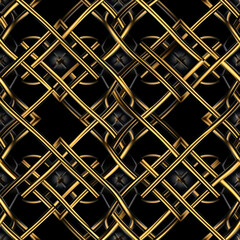 Gold Grid seamless pattern
