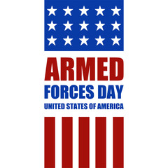 United States armed forces day. Vector illustration. Suitable for Poster, Banners, background and greeting card. 
