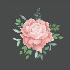 Rose flower vector design for multipurpose design