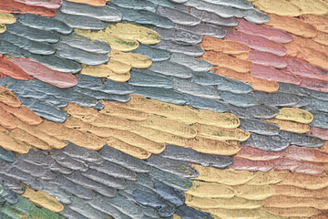 Colorful abstract oil painting art background. Texture of canvas and oil.