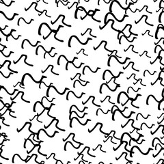 Seamless pattern with sketch squiggle