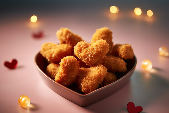 heart shaped chicken nuggets