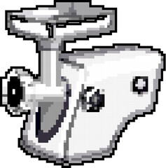 Fototapeta premium cooking meat grinder game pixel art retro vector. bit cooking meat grinder. old vintage illustration