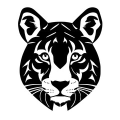 Animal head vector design black and white