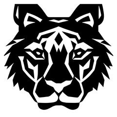 Animal head vector design black and white