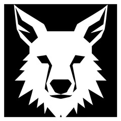 Animal head vector design black and white