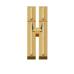 Condensed Neon 3D Alphabet or PNG Letters