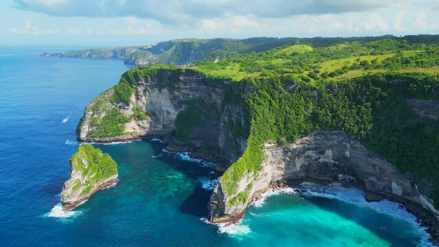 Banah cliff viewpoint. Banah Cliff Nusa Penida is one of the best viewpoints along the southwest coastline of Nusa Penida Island. Bali.