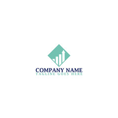 Financial Logo Design Template isolated on white background