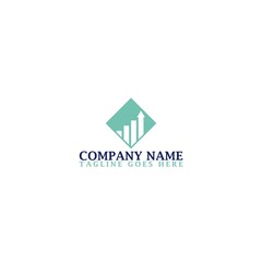 Financial Logo Design Template isolated on white background