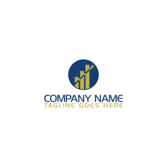 Financial Logo Design Template isolated on white background