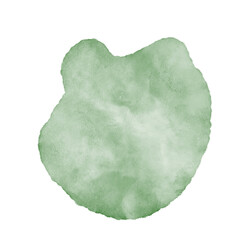 Green Watercolor Abstract Shapes