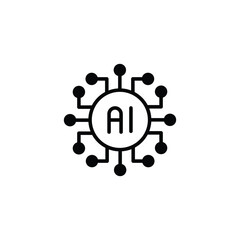  Ai icon design with white background stock illustration