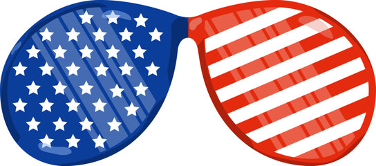 Obraz premium 4th of July, USA Independence Day. Vector holiday frame isolated on white background. Paper stars in USA flag colors. Material design for greeting card, flyer, banner, poster.