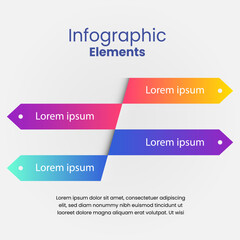 Business Infographics template with colorful timeline elements. vector design.