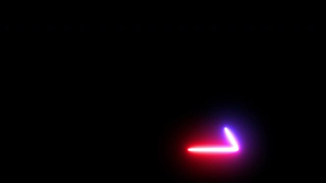 Triangle loop spinning light with black background