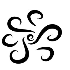 Doodle wind illustration vector