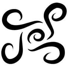 Doodle wind illustration vector