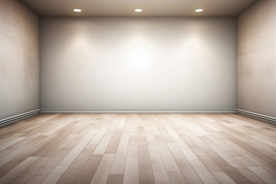empty white room with floor