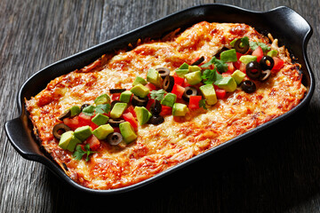 Healthy chicken and pinto bean gluten free lasagna