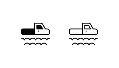 Water Car icon design with white background stock illustration