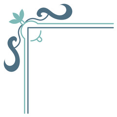 Decorative Seamless Ornamental Border Corner 8