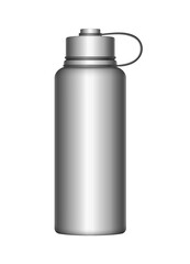 Steel Thermos Realistic Composition