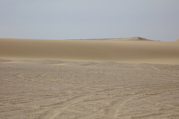 desert and sand dunes on a cloudy day