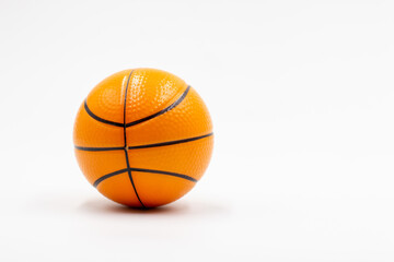 Basketball is on white background