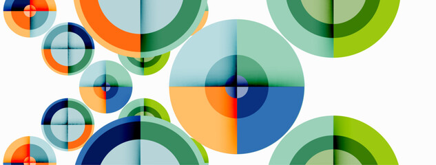 Fototapeta premium Circle trendy minimal geometric abstract background. Vector Illustration For Wallpaper, Banner, Background, Card, Book Illustration, landing page