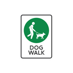 symbol of dog walk, dog walk zone icon, vector art.